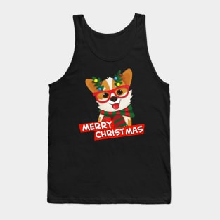 Cute Corgi Merry Christmas Corgmas Tank Top